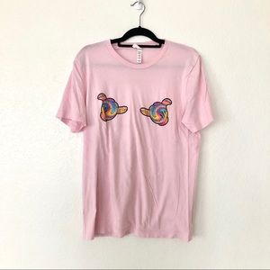 Mickey Mouse Hands Pink Tee